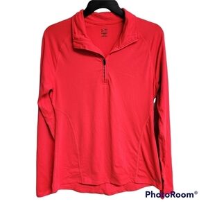 Champion Duodry Neon Pink Athletic Pullover Top Long Sleeve Thumb Holes Small